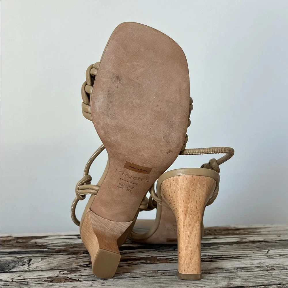 NWOT VINCE Quenelle Braided Strappy Heel Sandals EUR 37.5 USA 7.5 - Picture 10 of 15